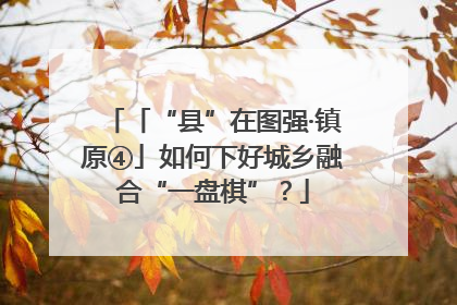 「“县”在图强·镇原④」如何下好城乡融合“一盘棋”？