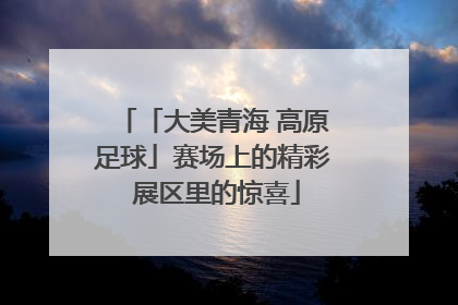 「大美青海 高原足球」赛场上的精彩 展区里的惊喜
