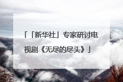 「新华社」专家研讨电视剧《无尽的尽头》