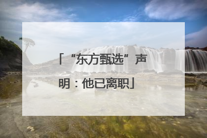 “东方甄选”声明：他已离职