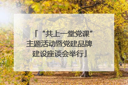 “共上一堂党课”主题活动暨党建品牌建设座谈会举行