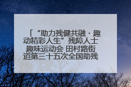 “助力残健共融・趣动精彩人生”残障人士趣味运动会 田村路街道第三十五次全国助残日主题活动圆满举办
