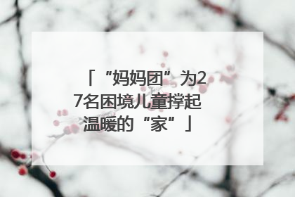 “妈妈团”为27名困境儿童撑起温暖的“家”