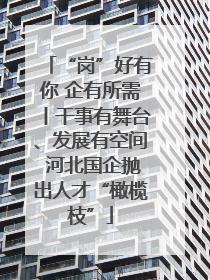 “岗”好有你 企有所需丨干事有舞台、发展有空间 河北国企抛出人才“橄榄枝”