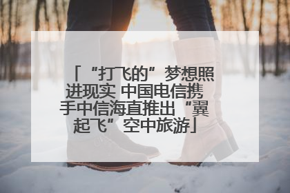 “打飞的”梦想照进现实 中国电信携手中信海直推出“翼起飞”空中旅游