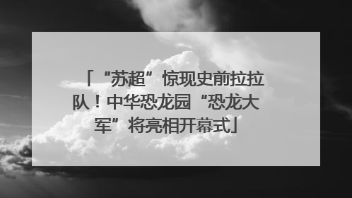 “苏超”惊现史前拉拉队！中华恐龙园“恐龙大军”将亮相开幕式