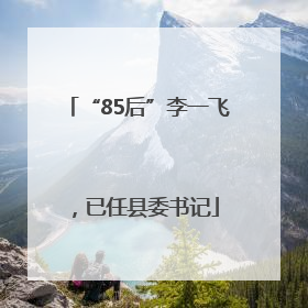 “85后”李一飞，已任县委书记