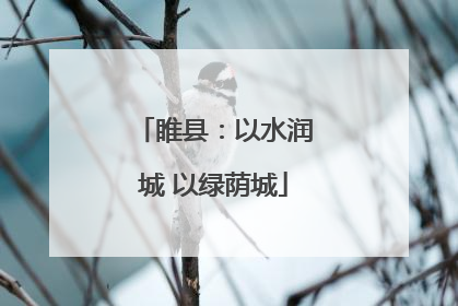 睢县：以水润城 以绿荫城