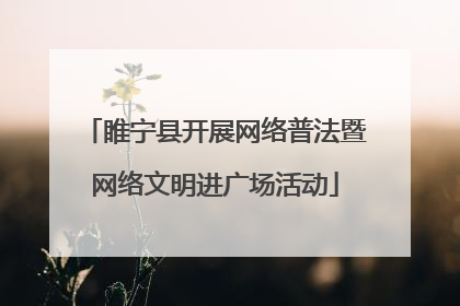 睢宁县开展网络普法暨网络文明进广场活动
