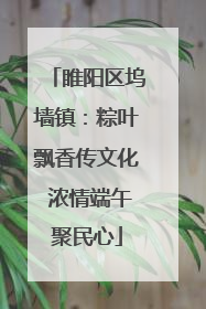 睢阳区坞墙镇：粽叶飘香传文化 浓情端午聚民心