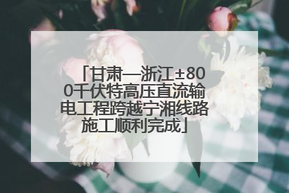 甘肃—浙江±800千伏特高压直流输电工程跨越宁湘线路施工顺利完成