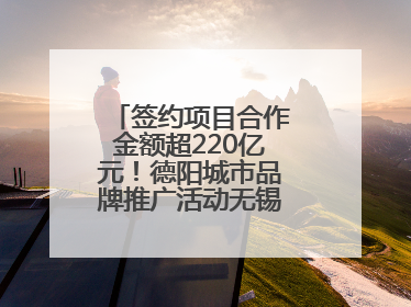 签约项目合作金额超220亿元！德阳城市品牌推广活动无锡站成绩单出炉
