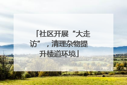 社区开展“大走访”，清理杂物提升楼道环境