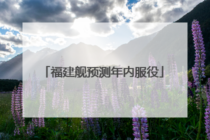 福建舰预测年内服役