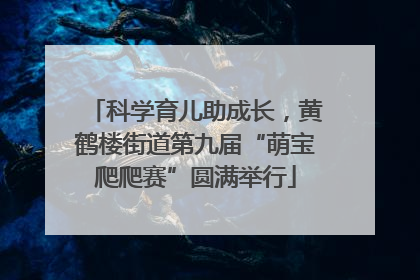 科学育儿助成长，黄鹤楼街道第九届“萌宝爬爬赛”圆满举行