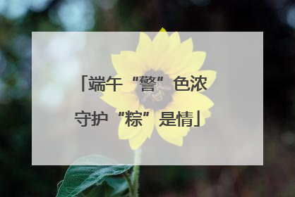 端午“警”色浓 守护“粽”是情