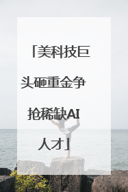 美科技巨头砸重金争抢稀缺AI人才