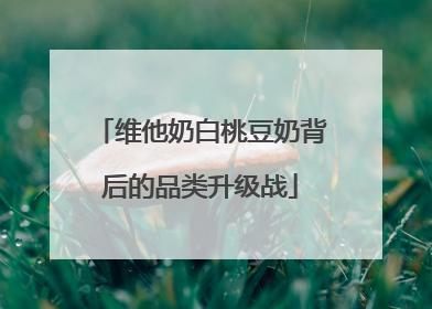 维他奶白桃豆奶背后的品类升级战