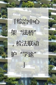 综治中心架“法桥”，检法联动护“学途”