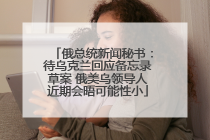 俄总统新闻秘书：待乌克兰回应备忘录草案 俄美乌领导人近期会晤可能性小