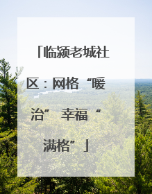 临颍老城社区：网格“暖治” 幸福“满格”