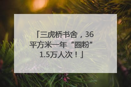 三虎桥书舍，36平方米一年“圈粉”1.5万人次！