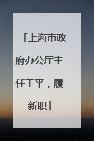 上海市政府办公厅主任王平，履新职