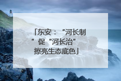 东安：“河长制”促“河长治” 擦亮生态底色