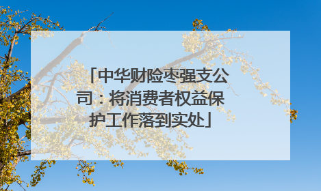 中华财险枣强支公司：将消费者权益保护工作落到实处