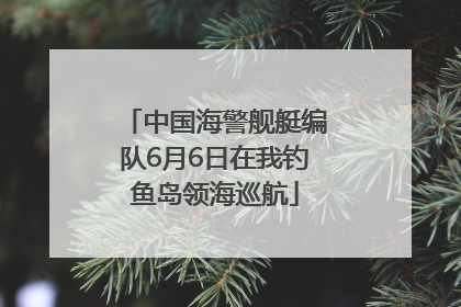 中国海警舰艇编队6月6日在我钓鱼岛领海巡航