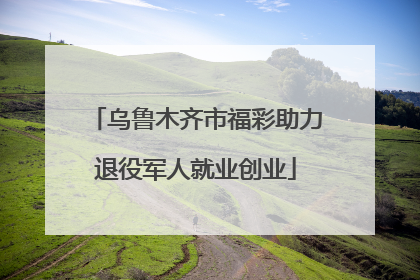 乌鲁木齐市福彩助力退役军人就业创业