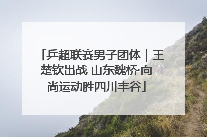 乒超联赛男子团体｜王楚钦出战 山东魏桥·向尚运动胜四川丰谷
