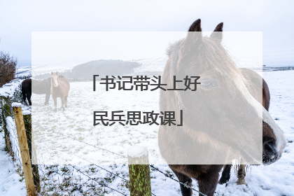 书记带头上好民兵思政课