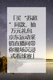 买“苏超”同款、抽万元礼包 京东运动采销直播间带你现场沉浸式看球赛