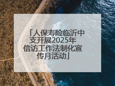 人保寿险临沂中支开展2025年信访工作法制化宣传月活动
