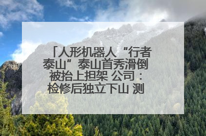 人形机器人“行者泰山”泰山首秀滑倒被抬上担架 公司：检修后独立下山 测试就是为暴露问题
