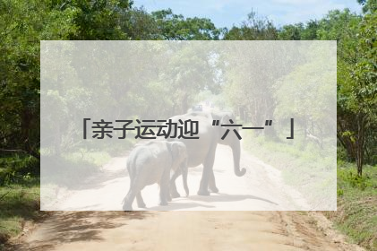 亲子运动迎“六一”