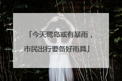 今天鹭岛或有暴雨，市民出行要备好雨具