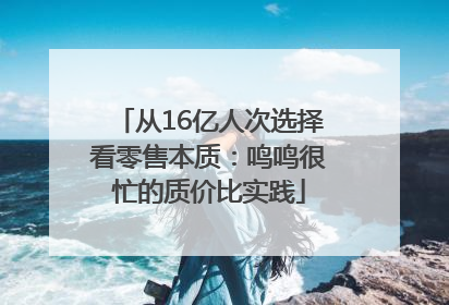 从16亿人次选择看零售本质：鸣鸣很忙的质价比实践