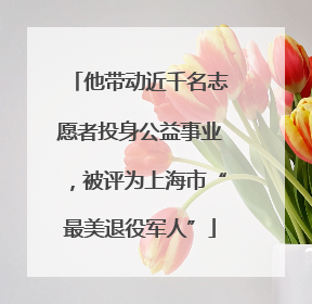 他带动近千名志愿者投身公益事业，被评为上海市“最美退役军人”
