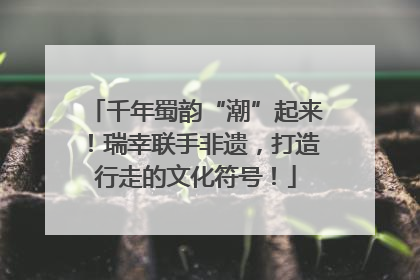 千年蜀韵“潮”起来！瑞幸联手非遗，打造行走的文化符号！