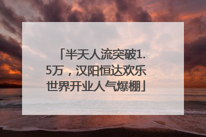 半天人流突破1.5万，汉阳恒达欢乐世界开业人气爆棚