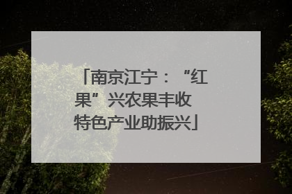 南京江宁：“红果”兴农果丰收 特色产业助振兴