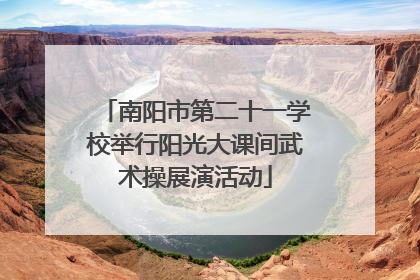 南阳市第二十一学校举行阳光大课间武术操展演活动