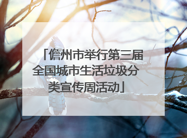 儋州市举行第三届全国城市生活垃圾分类宣传周活动