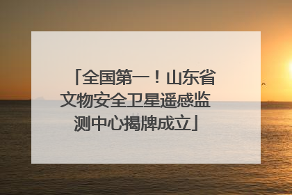 全国第一！山东省文物安全卫星遥感监测中心揭牌成立