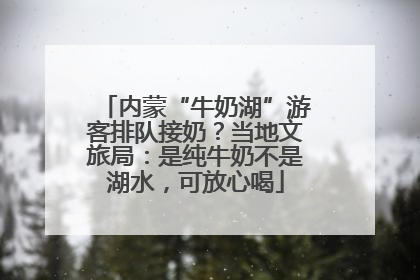 内蒙“牛奶湖”游客排队接奶？当地文旅局：是纯牛奶不是湖水，可放心喝