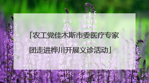农工党佳木斯市委医疗专家团走进桦川开展义诊活动