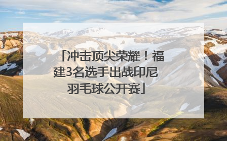 冲击顶尖荣耀！福建3名选手出战印尼羽毛球公开赛