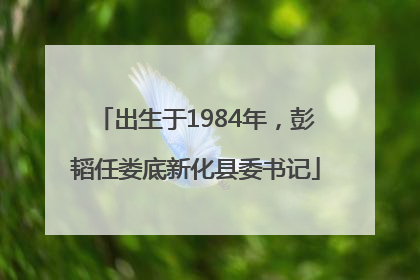 出生于1984年，彭韬任娄底新化县委书记